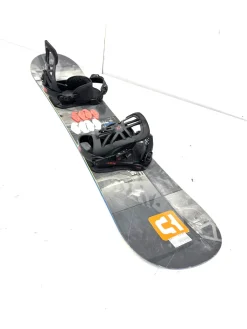 Used Burton PROCESS W/ S/M UNION BINDINGS Boys Board/Binding Black 138 cm