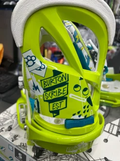 Used Burton SCRIBE EST Womens Binding Only Neon Green SM
