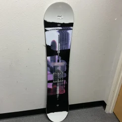 Used Burton STYLUS Womens Snowboard Only White And Purple 138 cm