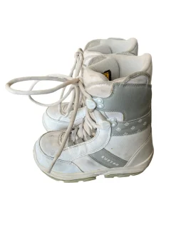 Used Burton WHITE BOOTS Girls Snowboard Boots White Junior 04