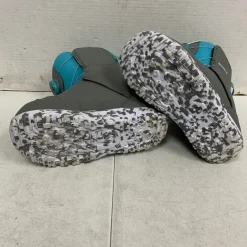 Used Burton ZIPLINE BOA Girls Snowboard Boots Grey Junior 06