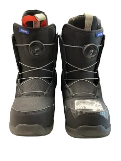 Used Burton ZIPLINE BOA SZ 4 Boys Snowboard Boots Black Junior 04