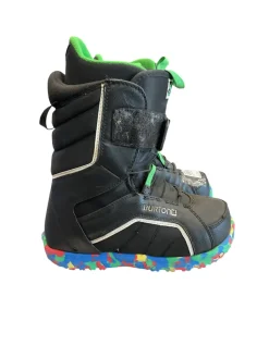 Used Burton ZIPLINE SZ 5 Boys Snowboard Boots Black Junior 05