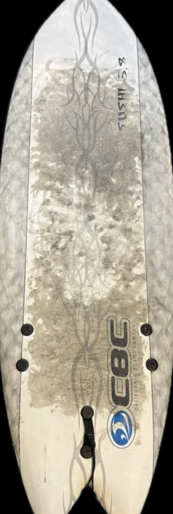 Used California Board Co SUSHI FOAM Surfboard White 5Ft 8In