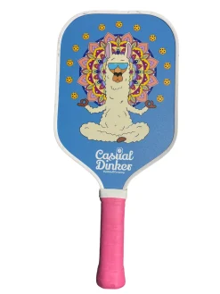 Used CASUAL DINKER LLAMA Pickleball Racquet Carolina Blue