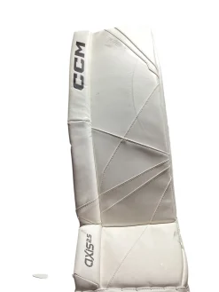 Used CCM AXIS 2.5 30+1 Goalie Leg Pads Junior White 30"