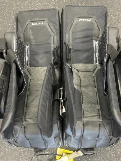 Used CCM AXIS 2.9 Goalie Leg Pads Senior Black 34"+1