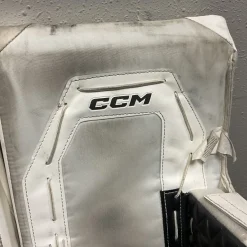 Used CCM AXIS F9 Goalie Leg Pads Senior White 32