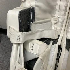 Used CCM AXIS F9 Goalie Leg Pads Senior White 32