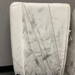 Used CCM AXIS F9 Goalie Leg Pads Senior White 32