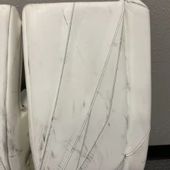 Used CCM AXIS XF PRO Goalie Leg Pads Senior White And Black 34