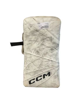Used CCM AXIS2.5 Youth Goalie Blocker White