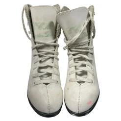 Used CCM CHAMPION DELUXE Girls Figure Skate White Junior 01