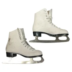 Used CCM CHAMPION DELUXE Girls Figure Skate White Junior 01