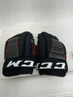 Used CCM EDGE Junior Gloves Black 11"