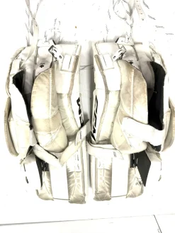 Used CCM EFLEX 6.5 Goalie Leg Pads Junior White 26"
