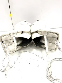Used CCM EFLEX 6.5 Goalie Leg Pads Junior White 26