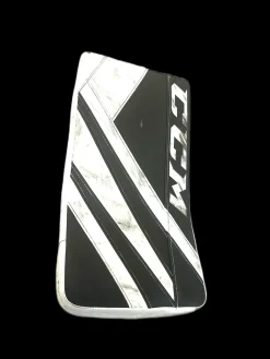 Used CCM E-FLEX 5.5 Senior Goalie Blocker White