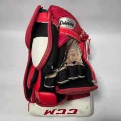 Used CCM EFLEX II PRO BLOCKER Senior Goalie Blocker Red And White