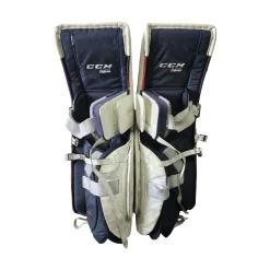 Used CCM EXTREME FLEX 3 GOALIE LEG PADS 36+2 Goalie Leg Pads Senior Navy Blue 36