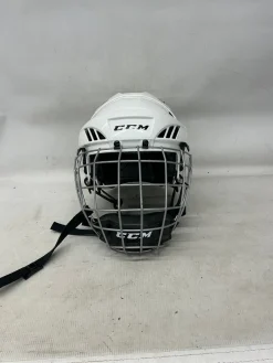 Used CCM FL40 Helmet Cage Combo White XS