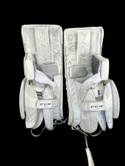 Used CCM FLEX 5.9 Goalie Leg Pads Inter White 30 +1