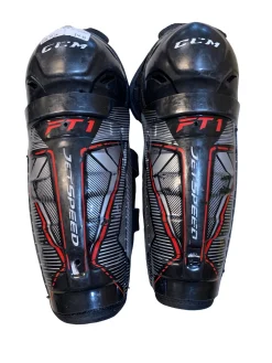 Used CCM FT1 JETSPEED Junior Shin Guards Black 13