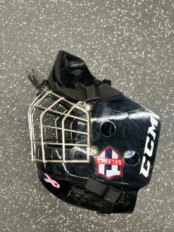 Used CCM GFL1.5 JR Junior Goalie Helmet/Mask Black One Size