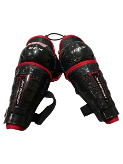 Used CCM JETSPEED EDGE Youth Shin Guards Black 8"