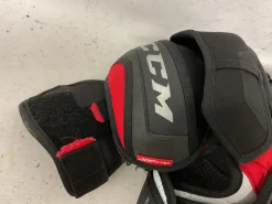 Used CCM JETSPEED FT4 Junior Shoulder Pads White/Black/Red SM
