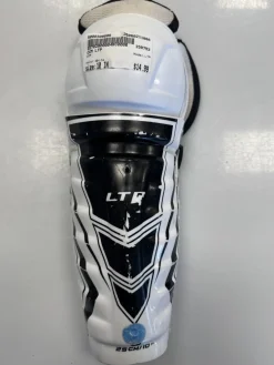 Used CCM LTP Junior Shin Guards White 10"