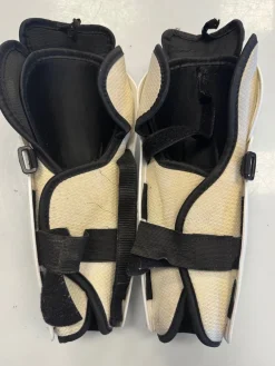 Used CCM LTP Junior Shin Guards White 10"