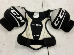 Used CCM LTP Junior Shoulder Pads White And Black SM