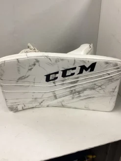 Used CCM PREMIER Senior Goalie Blocker White