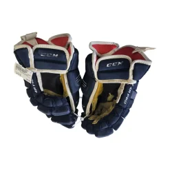 Used CCM 4R PRO 14IN GLOVES Senior Gloves Navy Blue 14"