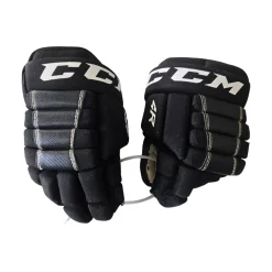 Used CCM 4R YOUTH GLOVES -HOLE- Youth Gloves Black 9"