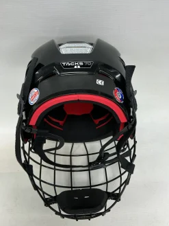 Used CCM TACKS 70 Helmet Cage Combo Black And Red Fits all