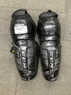 Used CCM TACKS 9550 Junior Shin Guards Black 10