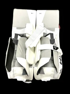 Used CCM TACKS GOALIE PADS Goalie Leg Pads Senior White 34