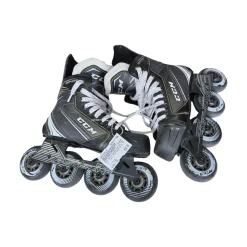 Used CCM TACKS 9350R SKATES SZ2 Roller Hockey Skates Black Junior 02