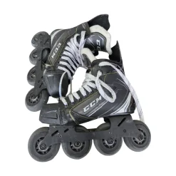Used CCM TACKS 9350R SKATES SZ2 Roller Hockey Skates Black Junior 02