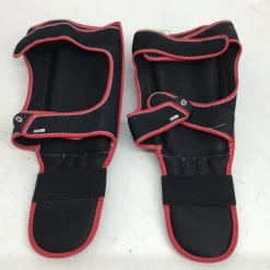 Used Century BRAVE ADULT L/XL SHIN INSTEP GUARDS Martial Arts Shin Pads Black L/XL