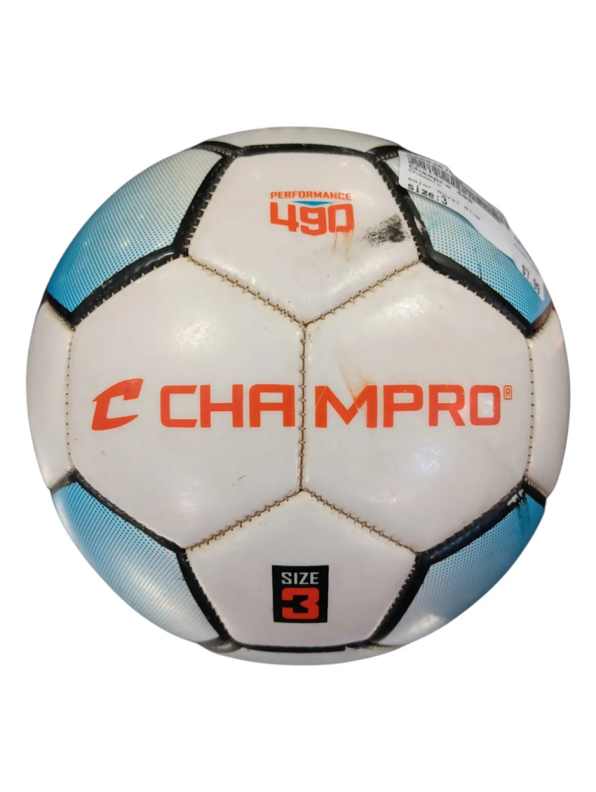 Used Champro 490 All Size Soccer Ball Royal Blue 3