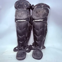 Used Champro CHAMPRO Catchers Leg Guards Black Youth