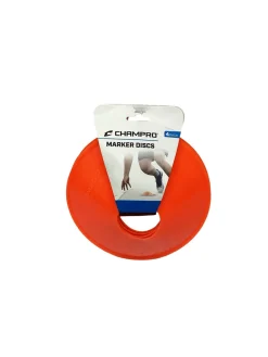 Used Champro MARKER DISCS 4 PACK Soccer Field Marker Orange