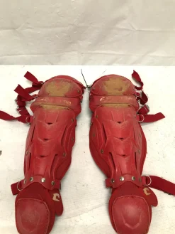 Used Champro S Catchers Leg Guards Red Youth