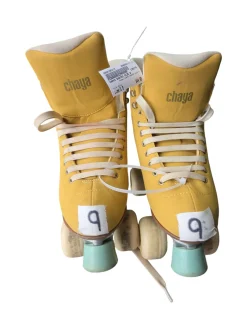 Used CHAYA SKATES SIZE 9 Senior Roller Quad Skates Gold Senior 9