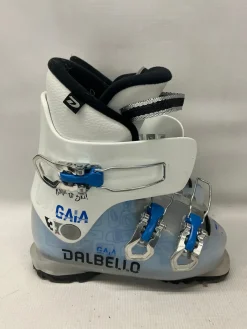 Used Dalbello GAIA 3 Girls DH Ski Boot Carolina Blue And White 195 MP - Y13