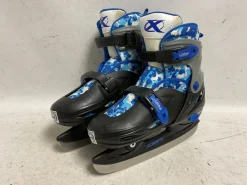 Used DBX ADJ 1-4 Boys Softboot Skate Black And Carolina Blue Adjustable