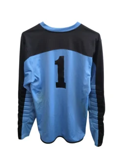 Used Diadora DIADRY Soccer Goalie Top Adt Black And Carolina Blue SM